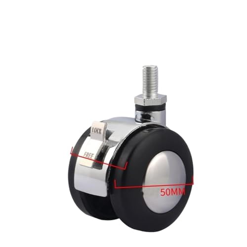 2-Zoll-Legierung Universal Rad Draht Zähne Drehstuhl Lautsprecher Möbel Schrank Caster Sofa Stille Kaffee Tisch(F) von RFXOGTYFZ