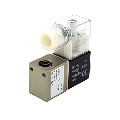 2V025-08 Normally Open 12V 24V 220V 1/4quot; 2 Way 2 Position Air Solenoid Valve 2V025-08 Pneumatic Control Valve 1Pcs(2v025-08 Ac380v,With 4MM Fittings) von RFXOGTYFZ