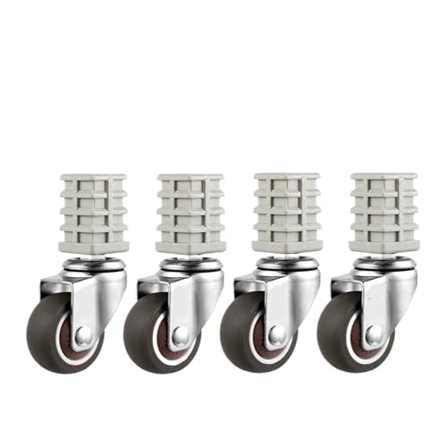 4 Stück/Los 1,5 Zoll 19/22/25 Möbel Vierkantrohr Rad Universalständer Edelstahl Silent Brake Caster(25-A) von RFXOGTYFZ