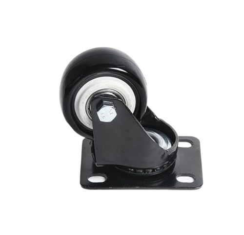 4 Stück/Los 1,5 Zoll Diamant-Lenkrad/Größe M8/M10 Schwarze Möbelrolle mit Bremse und Doppellagerhülse(Flat plate - Univers) von RFXOGTYFZ
