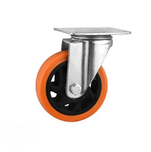4 Stück/Los 2,5 Zoll/3 Zoll/4 Zoll/5 Zoll Medium Orange Rollen for Industriemaschinen und -ausrüstung Rotierende Rollen(Universal,2.5 Inch) von RFXOGTYFZ