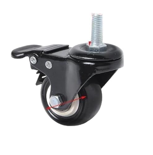 4 Teile/los 1,5/2 zoll Diamant Caster Bremse PU Rad Polyurethan Möbel Lautsprecher Stumm(1.5 Inch 10x25mm-01) von RFXOGTYFZ