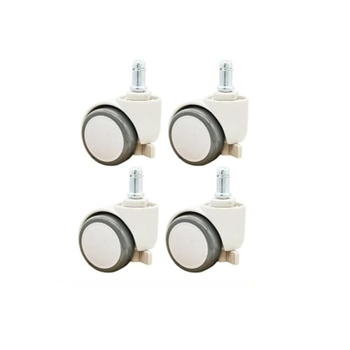 4 Teile/los selbsthemmende Rad Automatische Bremse M11 Stuhl Computer Zubehör(Gray White) von RFXOGTYFZ