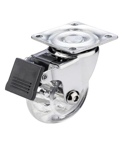 4-Zoll-transparente Radmöbel-Vitrine Silent Rubber Universal Pulley Lenkrolle(B) von RFXOGTYFZ