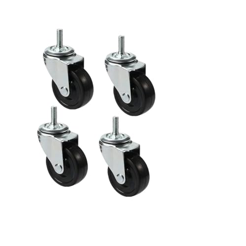 4 teile/los 2,5 zoll rollen M8/M10/M12 verschleiß-beständig lkw schiebe schrauben gummi schwenk räder möbel/schrank roll(M8-25mm) von RFXOGTYFZ