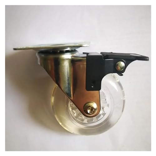 4 teile/los 3 zoll rollen PU transparent kristall rad mit bremse möbel multi-spec schrank ziehen(3 Inch-Flat-Brake) von RFXOGTYFZ