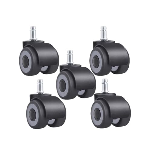 5 STÜCKE 2-zoll 10mm/11mm TPR stille doppelrollen möbel sicherungsring riemenscheibe bürostuhl universalrad(11mm) von RFXOGTYFZ