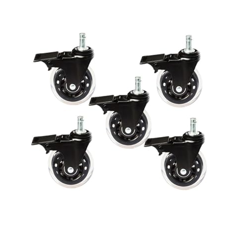 5 Teile/los 2/2.5/3 zoll Transparent Rad bremse/10mm/11mm PU Büro Möbel Stuhl rollen(No.10) von RFXOGTYFZ