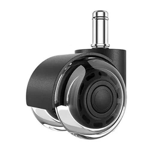 5 Teile/los 2-zoll Transparent Zwei-Rad Bürostuhl/Schwenkrad klemme PU Caster/Stille Möbel Pulley(2 inch-black) von RFXOGTYFZ