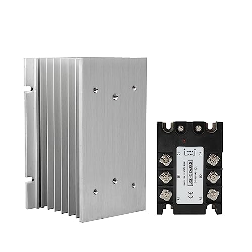 Ce-zulassung 60A 80A 100A 120A DC-AC 3-Phasen-Halbleiterrelais SSR-Relaismodul + passender Heizkörpereingang 3-32VDC Ausgang 24-480VAC(80A with radiator) von RFXOGTYFZ