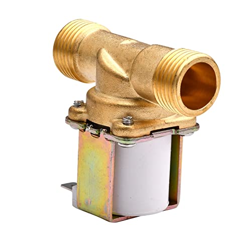 G1/2'' Normally Close Brass Electric Solenoid Valve DC 12V 24V AC 220V Water Air Inlet Flow Switch for Solar Water Heater Valve 1Pcs(DC24V 4.8W) von RFXOGTYFZ