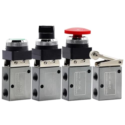 RFXOGTYFZ 1/4" JM-Serie 2-Positionen-3-Wege-pneumatisches mechanisches Ventil JM-05 JM-06 JM-06A JM-07 Lufthand-Handsteuerventil(Jm-06) von RFXOGTYFZ