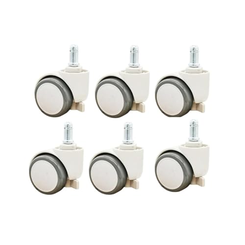 Rad Schwerkraft Selbsthemmende M11 Rollen Automatische Bremse Student Stuhl Universal Computer Zubehör(Gray White) von RFXOGTYFZ
