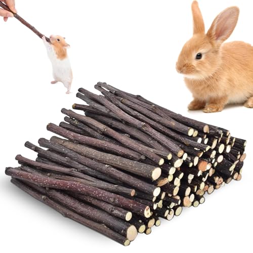 RFYTDCF 250g Hamster Kauspielzeug, Kaninchen Kauspielzeug Apfel Holz Nager Bunny Kaustock Apfelstäbchen Hamster Zubehör Backenzahn und Zähneknirschspielzeug für Kleine Haustiere von RFYTDCF