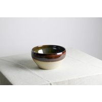 Handgefertigte Schale | Ø 16 cm Aus Keramik in Grün Und Schwarz-Braun von RFeldmannEntwurf