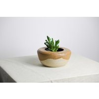 Handgefertigter Blumentopf | Ø 17 cm Aus Keramik in Beige Und Braun von RFeldmannEntwurf