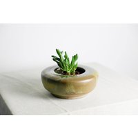 Handgefertigter Pflanztopf | Ø 18 cm Aus Keramik in Grün Und Grau Handgefertigter Pflanztopf | Ø 18 cm Aus Keramik in Grün Und Grau von RFeldmannEntwurf
