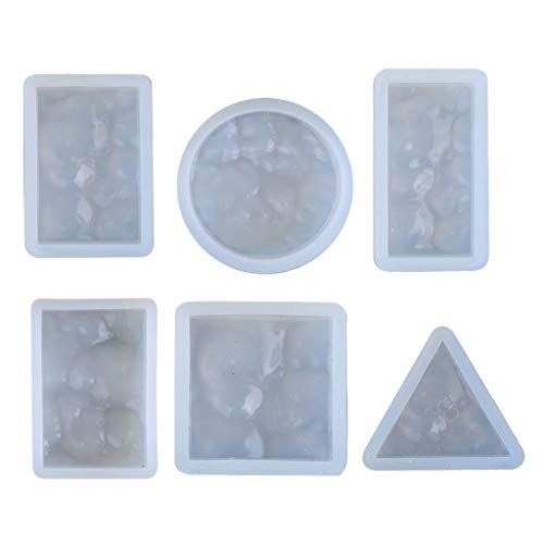 RG-FA 6 Stück Sea Harz Form Ripple Epoxidharz Silikonform Harz Gießform Kit von RG-FA