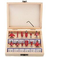12-Teiliger Satz Nutfräser Für Sanitärfräser Für Holz 6,35 Mm von RG