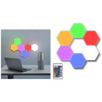 3er-Set Sechseckige Rgb-Wandleuchten Mit Mehrfarbiger Fernbedienung Teb0384 von RG