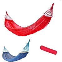 Buntegartenhängemattemitnetztascheundholzstützefürcamping185x135cm94921 von RG