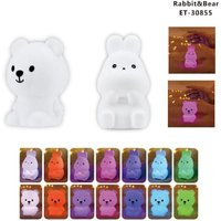 Rgb Silikon Led Nachtlicht Für Kindernachttisch Mit Hase Und Bär von RG