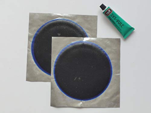 Schlauchflicken SF9 Ø 120mm 2 Stück + Tip Top SVS-Vulkanisierflüssigkeit 10g 400509-2 von RG