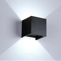 Schwarze Cube Led-Wandlampe 10w Spotlight Wandleuchte Kaltlicht 6000k von RG