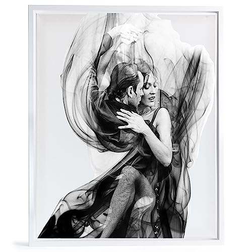 Bilderrahmen Leerrahmen für Leinwand Bilder auf Keilrahmen | Format 20x30 cm Farbe weiß glanz von RG24