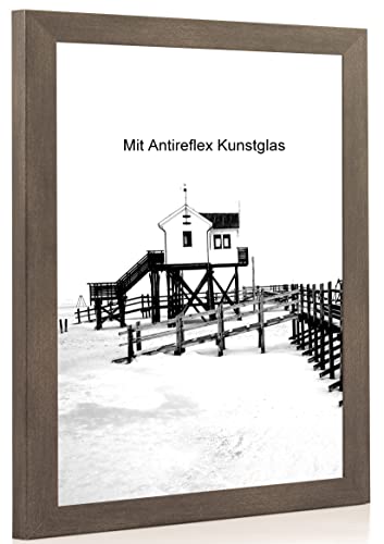 Bilderrahmen Stahl mit Antireflexglas - Bildgröße 75x100 cm - Leistenbreite 30mm von RG24