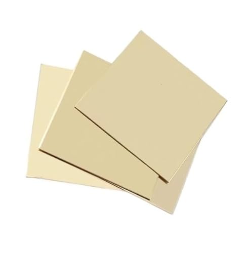 0,6 mm Messingbleche – 4er-Pack leicht zu schneidende Metallplatten for Heimwerkerprojekte, Elektrotechnik und Basteln(100mm*200mm) von RGALIYAO