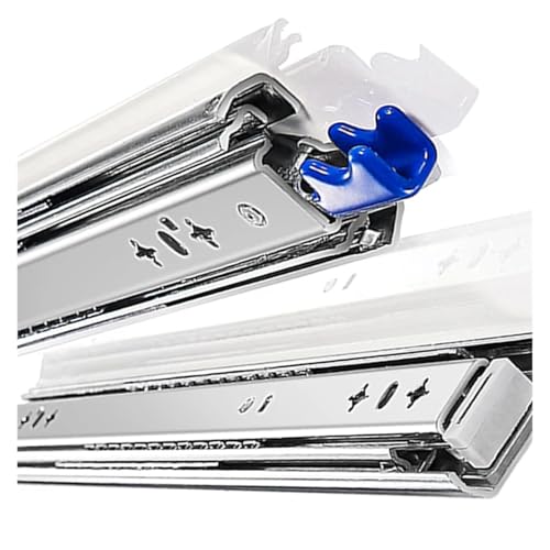 1 Paar 120 kg 3-fach Vollauszug Schubladenschienen - 53 mm breite Industrieschiene mit Schloss(650mm) von RGALIYAO