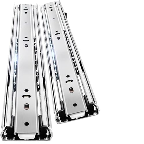 1 Paar 51 mm Hochleistungs-Schubladenschienen – Vollauszug mit seitlicher Montage, Metallschienen mit Beschichtung for reibungslosen Betrieb(550mm) von RGALIYAO