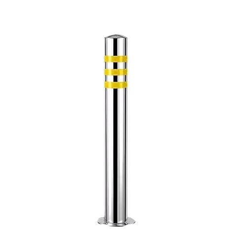 1 Stück Pollerpfosten aus Edelstahl mit reflektierendem Streifen – abnehmbarer Verkehrsleitkegel for Parkplätze, Einfahrten, Gehwege(43in) von RGALIYAO