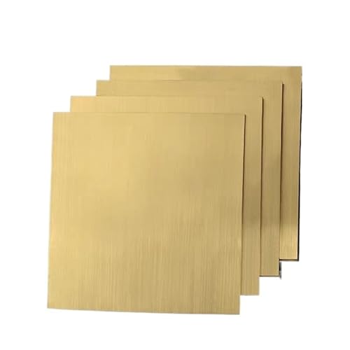 1 mm dicke Messingbleche – 4er-Pack leicht zu schneidende Metallplatten for Heimwerkerprojekte, Elektrotechnik und Bastelarbeiten(200mm*200mm) von RGALIYAO