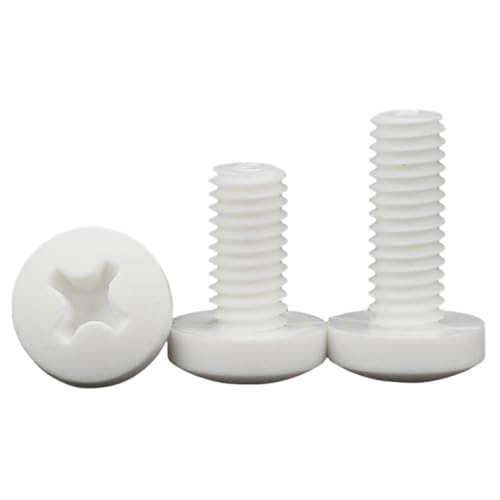10 Stück hochtemperaturbeständige PTFE-Kreuzschlitzschrauben – säure-/alkalibeständige Kunststoff-Isolierschrauben for den industriellen Einsatz(M5*35) von RGALIYAO
