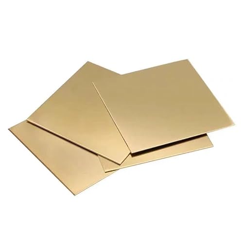 2 Blätter Messingplatte 2,5 mm dick – leicht zu schneidende Metallplatten for Heimwerker, Elektrotechnik und Handwerk(50mm*200mm) von RGALIYAO