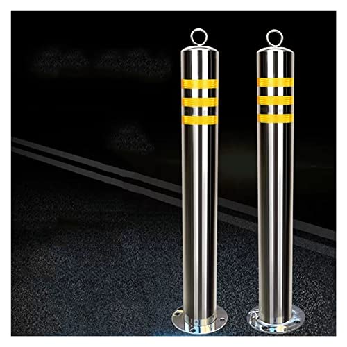 Verkehrsabsperrpfosten aus Edelstahl – Reflektierender Leitpfosten for Einfahrten, Parkplätze und öffentliche Bereiche(3pack/39.3in) von RGALIYAO