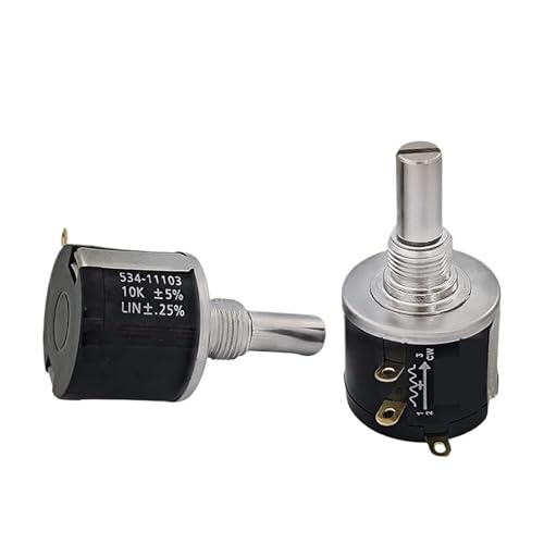 Mehrgängiges Drahtpotentiometer MOD534 1K2K5K10K100K zehn Umdrehungen 2W mit Skalenknopf(534 poten. B2,5K Euro) von RGBENYQZ