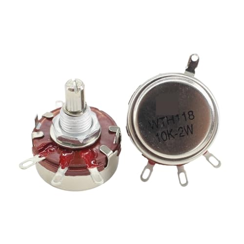 WTH118-1A 2W Eingängiges Kohleschichtpotentiometer 2K2 4K7 10K 470K 220K 330K 1M(Poten+knob,1M) von RGBENYQZ