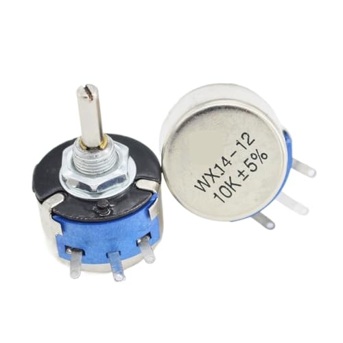 WX14-12 3W Einzelspule Drahtpotentiometer 47R 100R 470R 1K 2K2 3K3 4K7 5K6 10K(Potentiometer gray knob,560) von RGBENYQZ
