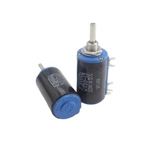 WXD3-13-2W Mehrgang-Drahtpotentiometer 1K 2K2 3K3 4K7 6K8 10K 22K(Potentiometer+black knob,22K) von RGBENYQZ