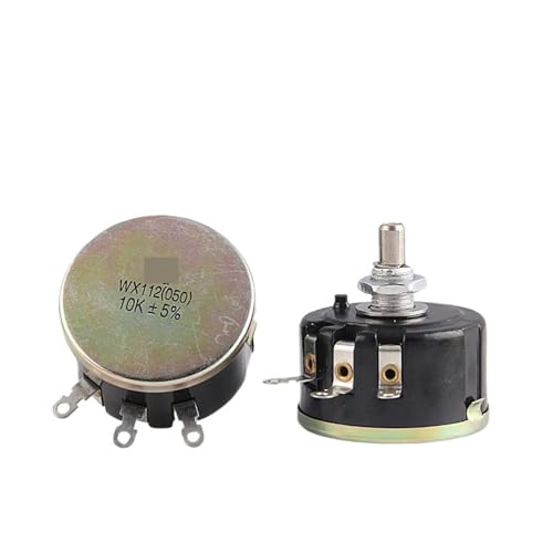 Wx112.wx050 Drahtpotentiometer mit einer Umdrehung, 5 W, einstellbarer Widerstand 1 K, 2 K2, 4 K7, 10 K, 22 K, 47 K(Potentiometer+cap+dial,1K5) von RGBENYQZ