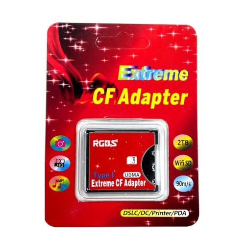 RGBS SD SDHC SDXC zu High Speed Extreme Compact Flash CF Type I UDMA Speicherkartenadapter für 16 / 32 / 64 / 128 GB von RGBS