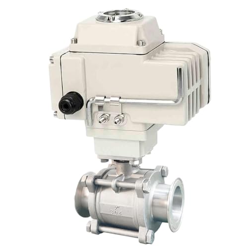 DN50 2-Wege-Hochplattform-Kugelhahn Φ57 Edelstahl Tri-Clamp Ferrule Typ Motorisierte Kugelhähne 220V 24V(110VAC) von RGKYFUKL
