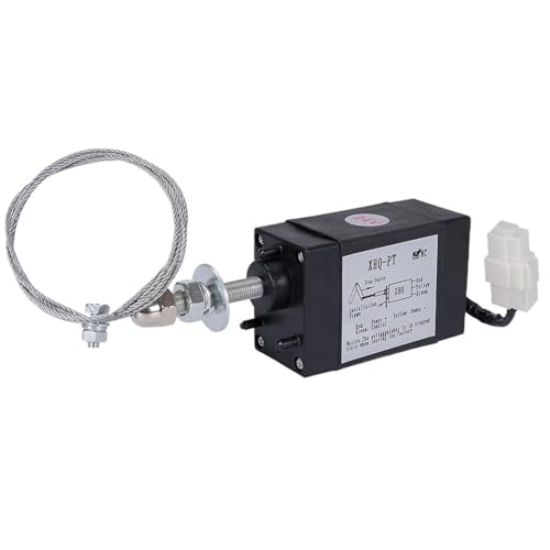 RGKYFUKL 12V 24V XHQ-PT Dieselgenerator Motor Flammenausschaltgerät Ausschaltventil Stop Magnetventil Zubehör NC Normal Geschlossen NO Normal Offen(NC-Power Off Pull,12V) von RGKYFUKL