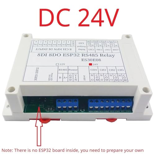 RGKYFUKL ESP32 8CH Programmierbares Relaismodul WiFi 2.4G & RS485 Modbus | 30-polige Erweiterungskarte for Smart Home/Industrie-IoT-Steuerung(DC 24V) von RGKYFUKL