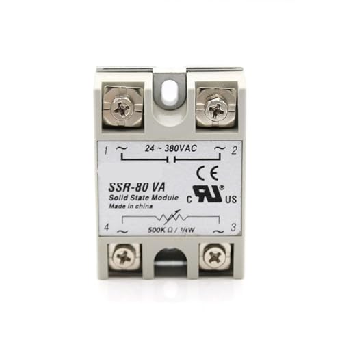 RGKYFUKL Einphasiges Halbleiterrelais SSR 10-100VA Relais Spannungsregelung 24-380VAC 10-100VA Ausgangsrelaisbasis SSR-40VA(80VA) von RGKYFUKL