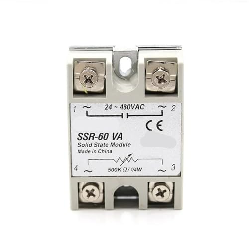 RGKYFUKL Einphasiges Halbleiterrelais SSR 10-100VA Relais Spannungsregelung 24-380VAC 10-100VA Ausgangsrelaisbasis SSR-40VA(L) von RGKYFUKL
