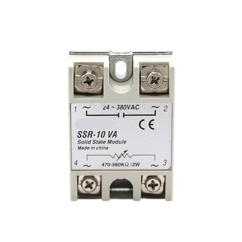 RGKYFUKL Einphasiges Halbleiterrelais SSR 10-100VA Relais Spannungsregelung 24-380VAC 10-100VA Ausgangsrelaisbasis SSR-40VA(Largest) von RGKYFUKL